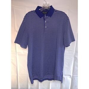 Polo Golf Ralph Lauren Performance. Blue W/ White Strips. Size Medium